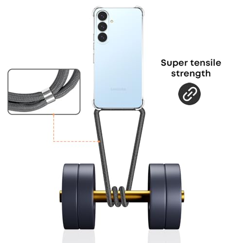 Coque Samsung S26 antichoc avec cordon réglable cordon gris résistant - 3