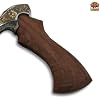 Carbon Steel Head with Hardened & Razor Sharpened Edge, Rose Wood Handle, Uniquely Designed Head, Tomahawk Battle Axe with Premium Leather Sheath