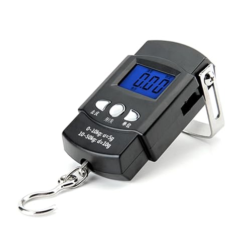 50kg Digital Crane Scale, 10g Precision Electronic Hanging Scale with Calculator, Portable Luggage Hook Scale & Tape Measure, Heavy Duty Weighing for Home & Travel