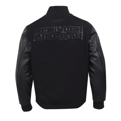 Image of Pro Standard Mens WNBA Classic Triple Black Varsity Jacket