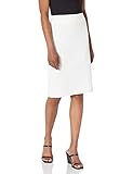 Kasper Women's Plus Size CB Zip Pencil Skirt, White Lily