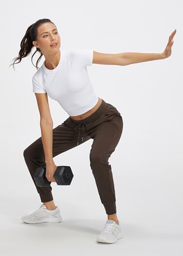 Image of Libin Women's Joggers Pants Athletic Casual Sweatpants Petite /Regular /Tall | Running, Workout, Gym, Yoga, Lounge, Travel, Golf Clothes with Pockets, 4 way stretch, Tapered, Dance Trousers