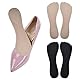 2 Paar 3/4 Gel-Dämpfungseinlagen für Damen, Rutschfeste Selbstklebende High-Heel Innensohlen Samt-Kleiderschuh-Einlegesohlen Bequeme Schuhpolster für Pumps Sandalen Flats