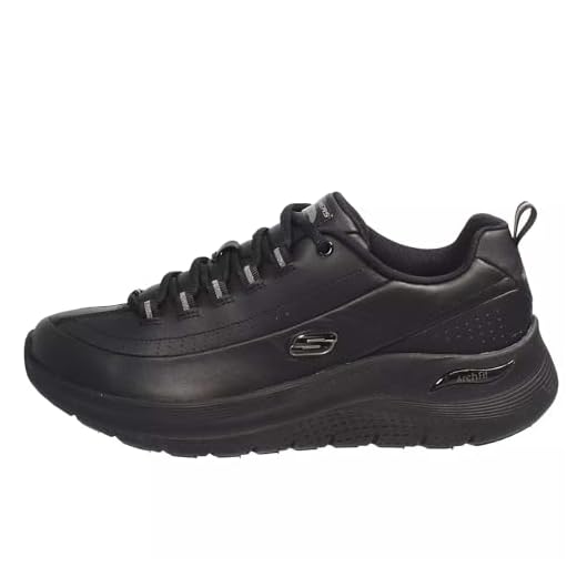 Skechers Arch Fit 2.0 Star Bound, Zapatillas Mujer, Black Leather/Gunmetal Trim, 36 EU