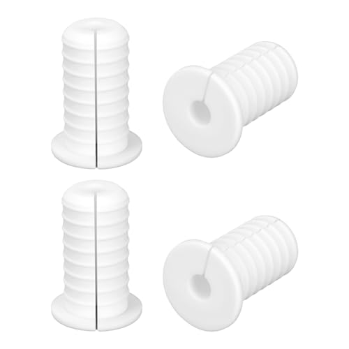 4pcs 3/4 Inch Cable Grommets for Starlink, Anti-Slip Cable Routing Kit Split Wall Hole Pass Through Bushing Grommet for Ethernet/TV Wires Waterproof Cord Protection Accessories Part(19mm Dia, White)