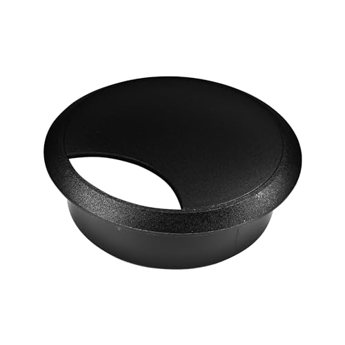 cyclingcolors Kabeldurchführung 68mm Möbel Büro Kabeldurchlass Kabelführung Kabelauslass Kabeldose Kunststoff (Schwarz)