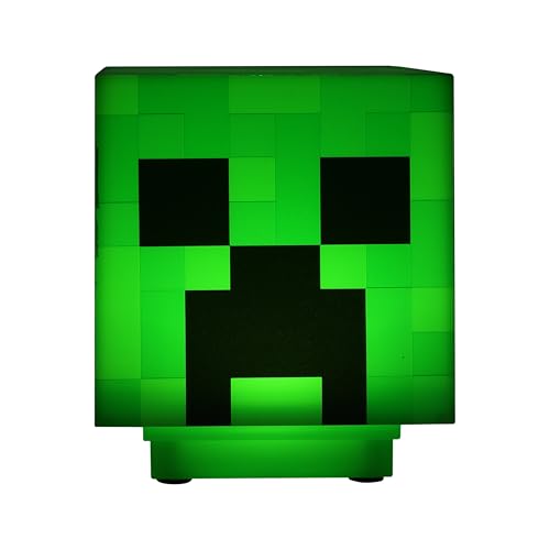 Image of Minecraft Creeper Light Up Figure - Paladone Table Light with Zombie Sounds