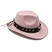 Willheoy Kids Cowboy Hat - Unisex Western Cowgirl Fedora - Pink - Size 6 3/4 - Cotton & Polyester - Ages 4-12