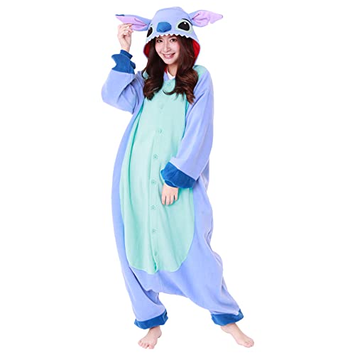 Combinaison Stitch grenouillère pyjama polaire adulte bleu M/L