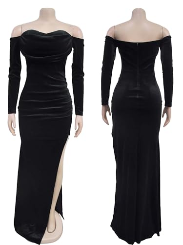 Image of Figdaw Fully Lined Soft Sequin Evening Dress for Women Formal,Wedding,Prom,Gala