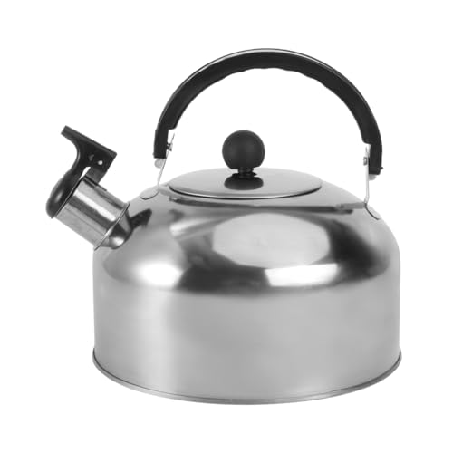 PRETYZOOM Stainless Kettle Whistling Stovetop Tea Kettle Food Grade Stainless Steel Hot Water Fast to Boil Hot Water Kettle 2l Coffee Container with Cool Handle for Camping