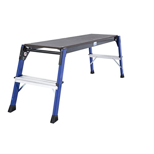 Krause 130099 Arbeitsplattform Alu-Holme, Arbeitshöhe 470 mm, Phenol-Siebdruck-Platte 1090x300 mm, Tragkraft 150 kg Krause 130099 Arbeitsplattform Alu-Holme, Arbeitshöhe 470 mm, Phenol-Siebdruck-Platte 1090x300 mm, Tragkraft 150 kg