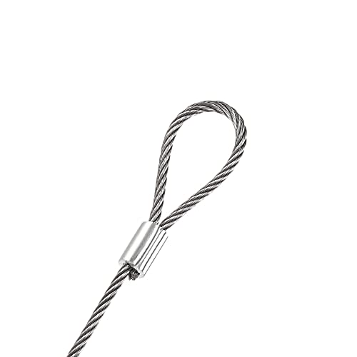 Image of uxcell Picture Hanging Wire Kit, 12pcs 1M Double Ring Hanging Wire for Home Picture Art Gallery Picture Display Kit, Load 88 Lbs