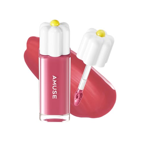 Image of Amuse SEOUL Daisy Flower Dew Tint (12 SUNDAY) - Glossy Moisturizing Lip Stain, Watery Glow Lip Tint, Long Lasting Color, Dewy Finish, Vegan, Korean Beauty Makeup