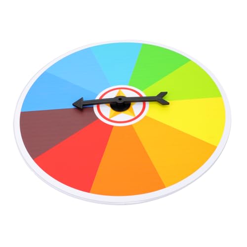 Hemoton Rotary Game Prop Large 40cm Raffle Wheel Ideal for Parties Meetings Teaching Activities