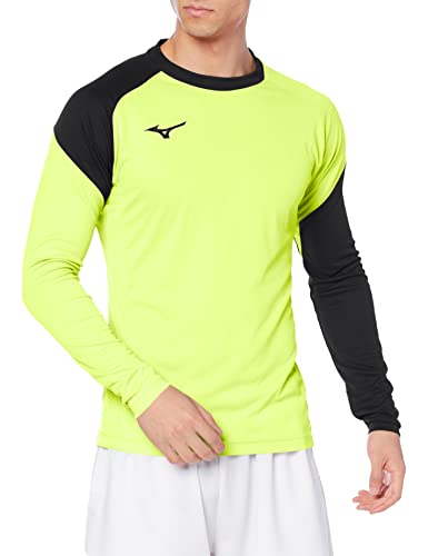 [ミズノ] サッカーウェア ソーラーカット フィールドシャツ長袖 P2MA2047 ネオライム 2XL