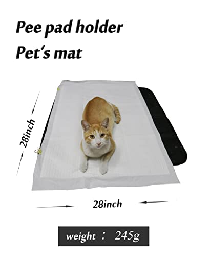 Image of YINGXIN Dog Training Floor Protection Tray - Leak-Proof Puppy Pad Holder for Indoor and Outdoor Use - Easy to Clean and Store (Black)