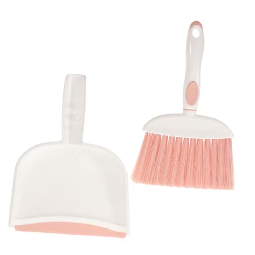IWOWHERO 1 Set Hand Broom and Dustpan Small Desktop Cleaning Brush for Pet Hair Dirt Debris High Toughness Soft Bristles for Home Car Keyboard Cleaning