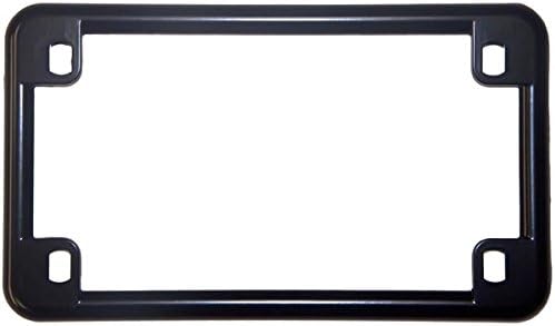 Chris Products 0610 Black Chrome Finish Motorcycle License Plate Frame