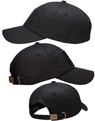 Image of Antourage American Flag Unisex Baseball Hat for Men and Women | USA Flag Mesh Snapback Flat Visor Cap + 2 Patriotic Patches