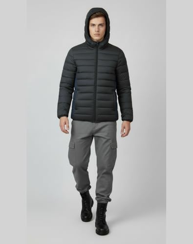 Image of FYLTR Mens Puffer Jacket|Contast Panel | Standard Length| Winter Jacket for Men | Jackets for Men Stylish | Jackets for Man | Perfect for Travel