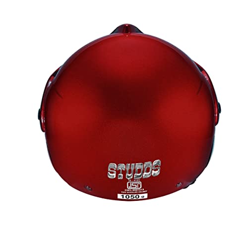 Image of Studds Marshall Open Face Helmet (Cherry Red, XL)