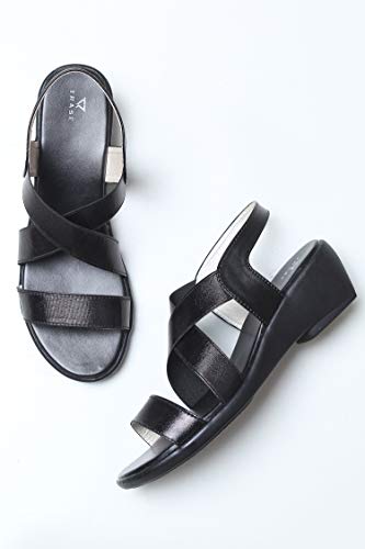 Image of TRASE Women's Fashion Sandals | Faux Leather Comfortable and Stylish Wedge | For Casual Wear & Formal Wear Occasions 2 inches heel for Women & Girls