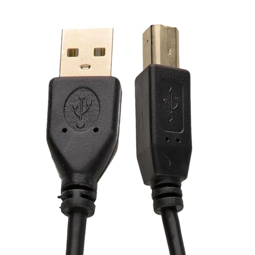 kenable Gold 24AWG USB 2.0 High Speed Cable Printer Lead A to B Black 1m