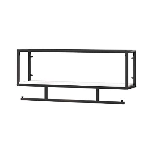 Perchero de pared metálico resistente con soporte de techo para tiendas