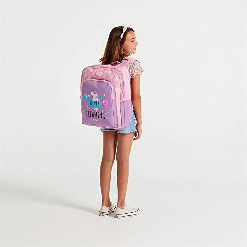 Roll Road Unicorn Zaino, 44 cm, 21.12 liters, Rosa...