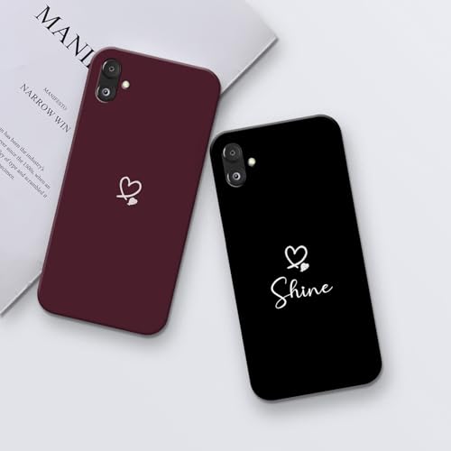 Image of COLORflow Polycarbonate Back Cover Case Compatible With Samsung Galaxy F14 5G | Cute Korean Hearts Customized Back Cover Compatible With Samsung Galaxy F14 5G, Multi