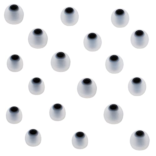 Image of Earbuds Replacement Tips Silicone Earbud Tips Ear Gels Fit for Inner Hole from 3.8mm - 5.1mm Earphones 9 Pairs S /M /L Clear Black