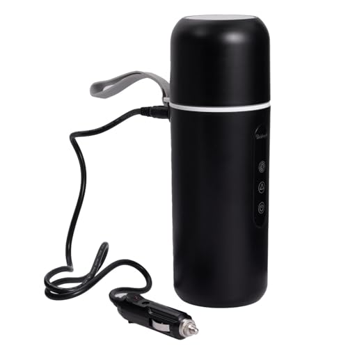 Taza de viaje eléctrica - Taza de agua calentada 12V/24V Taza de viaje Universel y portátil | Taza de Viaje con función de agitación automática, hervidores de coche de 420ml para leche, té, café, agua