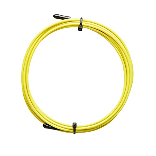 Picsil Câble de rechange pour corde à sauter Cross Training, câble en acier avec revêtement en PVC, longueur 3 m, épaisseur 2,5 – 3 mm, compatible avec d'autres marques (2 mm, jaune)