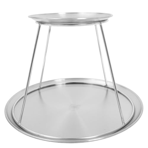 Bandejas de mariscos de acero inoxidable con soporte para buffet 2