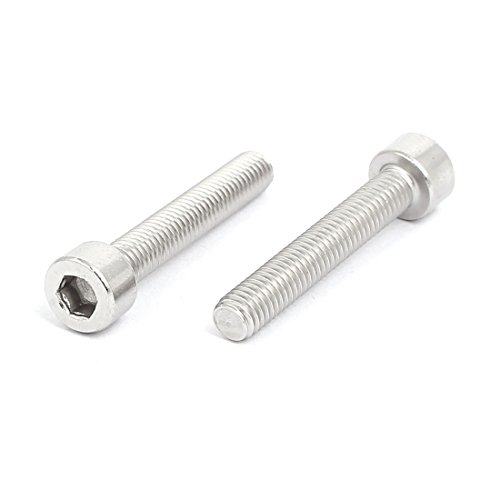 Sourcingmap M5X30mm 316 Stainless Steel Fully Thread Hex Socket Cap Screw Bolt 8pcs, silver - Image 2