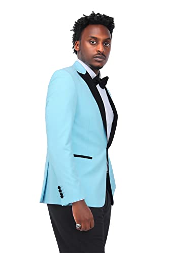 Cloudstyle Mens 3 Piece Suit Prom Colour Fashion Blazer Single Breasted Vest Jacket Pants2