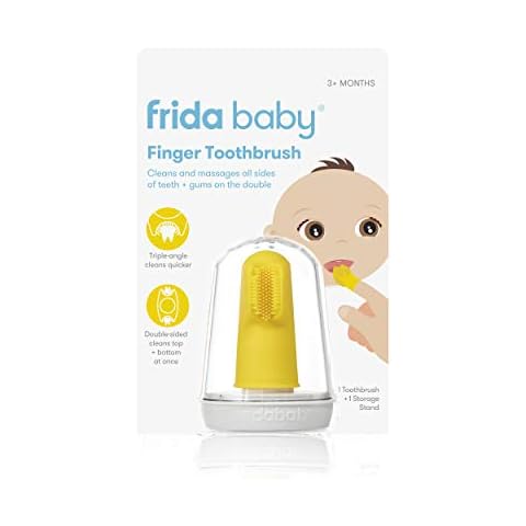 SmileFrida The Finger Toothbrush by Frida Baby, Yellow Cover