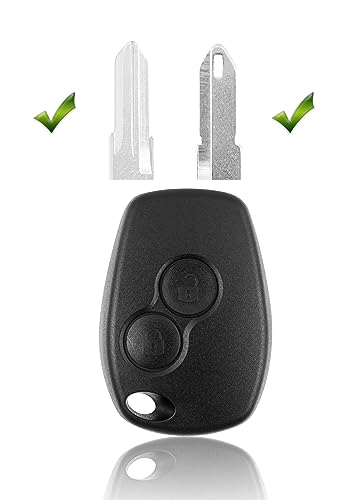 2 Tasten Gehäuse der Fernbedienung für Dacia Sandero - Dacia Logan Duster - Renault Trafic Master - Opel Vivaro Movano - Nissan Interstar - Auto Schlüsselgehäuse Pilot Autoschlüssel