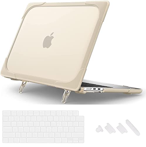Image of Midkart Kickstand Case Compatible with MacBook Air 13.6 inch M5 M4 M3 M2 Release 2026-2022 A3449 A3240 A3113 A2681 Heavy Duty Hard Shell Shockproof Protecive Cover for MacBook Air 13 inch Case, Khaki