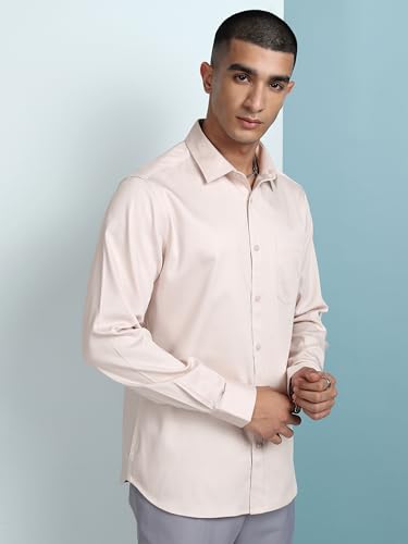 Image of Highlander Men's Slim Fit Formal Shirt | Solid Formal Shirt for Men | Comfortable Fabric | Stylish Design for Everyday Use & Office Wear