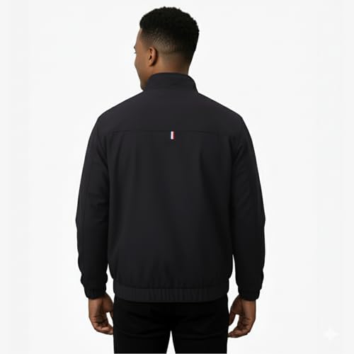 Image of NINQ Winter Jacket - Windproof Poca Cloth with Fur, Zipped mandarin Collar, 2 Front Pockets & Side Arm Pocket, Casual & Sportswear jackets for men