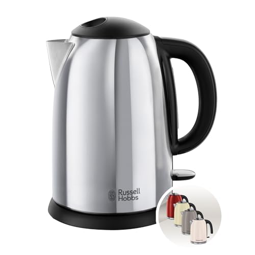 Russell Hobbs Victory - Hervidor de Agua Eléctrico (1.7 Litros, Acero Inoxidable, 2400 W, Gris Brillante) -Ref. 23930-70, Multicolor Russell Hobbs Victory - Hervidor de Agua Eléctrico (1.7 Litros, Acero Inoxidable, 2400 W, Gris Brillante) -Ref. 23930-70, Multicolor