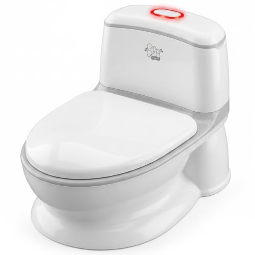 Venture Pote Pals (Grey) Interactive Potty Training Toilet - Award Winning Childrens Potty with Lights & Sounds  Removable Inner Tray  Multiple Lids  Wipe Storage & Anti-Slip Feet