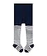 FALKE Unisex Baby Strumpfhose Stripe B Ti Baumwolle gemustert 1 Stück, Blau Marine 6120, 62-68