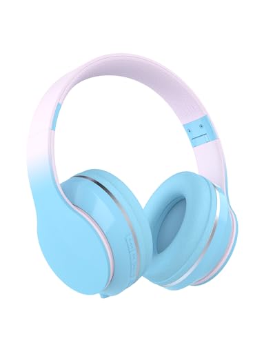 Xunpuls Auriculares Bluetooth para niños,Auriculares Bluetooth Over Ear,Cascos Plegable con micrófono,Cascos Inalámbricos y con Cable,para Teléfono/Tableta/PC/TV,Niños,Niñas,Adultos