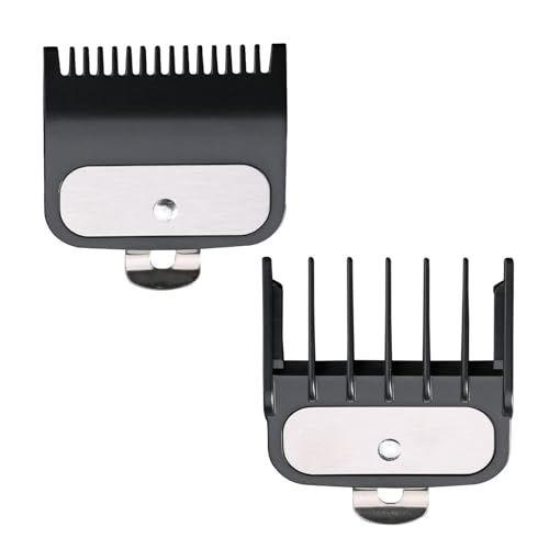 �v���t�F�b�V���i���w�A�N���b�p�[�K�[�h�K�C�h�R�[��2�A�����N���b�v�t���A2��ނ̃J�b�g�����i1.5mm + 4.5mm�jWahl�N���b�p�[�ɂقړK��(2 PCS BLACK)