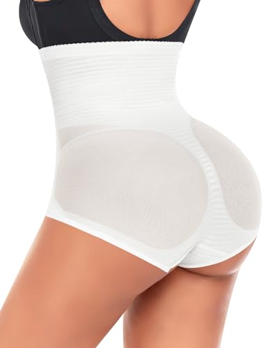 Image of Werena Women Tummy Control Shapewear Panties Shaping Underwear High Waist Body Shaper(#1 Shaping High White, XX-Large)