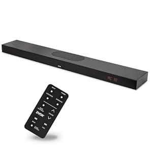 ZVOX AccuVoice AV855 Dialogue Clarifying Soundbar - Patented Hearing Technology with 20 Levels of Voice Boost, Dual Subwoofers, Low-Profile TV Speaker for Home Theater and Smart TV – Black