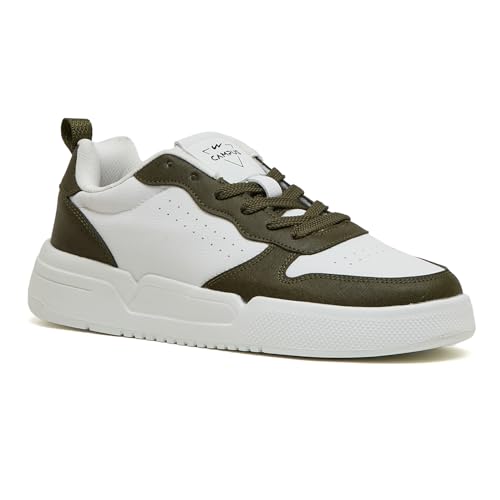 Campus Men's Avenue WHT/L.Olive Sneakers - 7UK/India 1 Pair